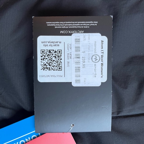 Ladies Arc’teryx Atom LT Vest - BNWT - Size Large - Black - Picture 4 of 10